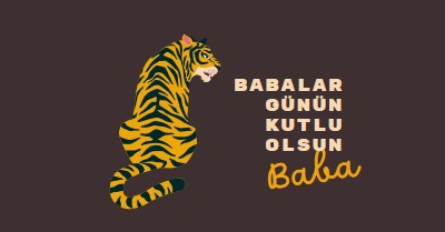 Babalar Günün Kutlu Olsun Baba brown whimsical-color-block