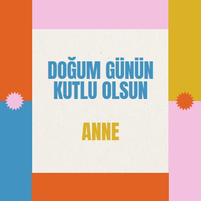 Doğum günün kutlu olsun gray retro,bold,geometric