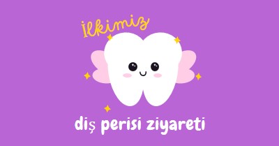 İlk diş perisi ziyareti purple whimsical-color-block