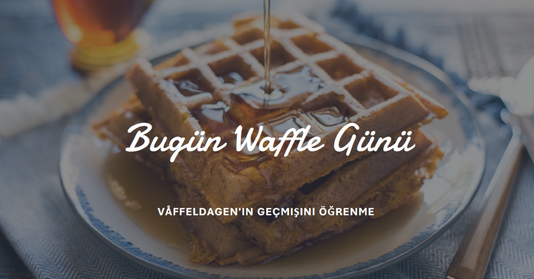 Bugün Waffle Günü blue modern-simple