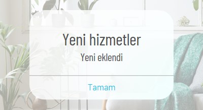 Hizmet bildirimi white modern-simple