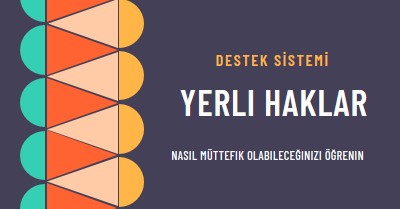 Yerli hakları destekleme blue modern-color-block