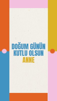 Doğum günün kutlu olsun gray retro,bold,geometric