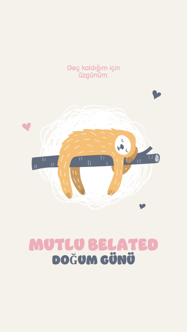 Gecikmiş doğum günü dilekleri white playful,cute,illustrative,whimsical,friendly,charming,graphic