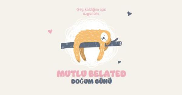 Gecikmiş doğum günü dilekleri white playful,cute,illustrative,whimsical,friendly,charming,graphic