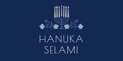 Hanuka selamları blue modern-simple