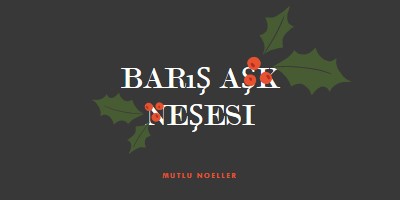 Barış, aşk, neşe gray modern-simple