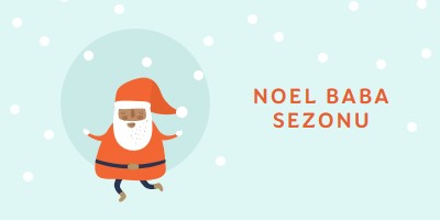 Noel Baba sezonu blue whimsical-color-block