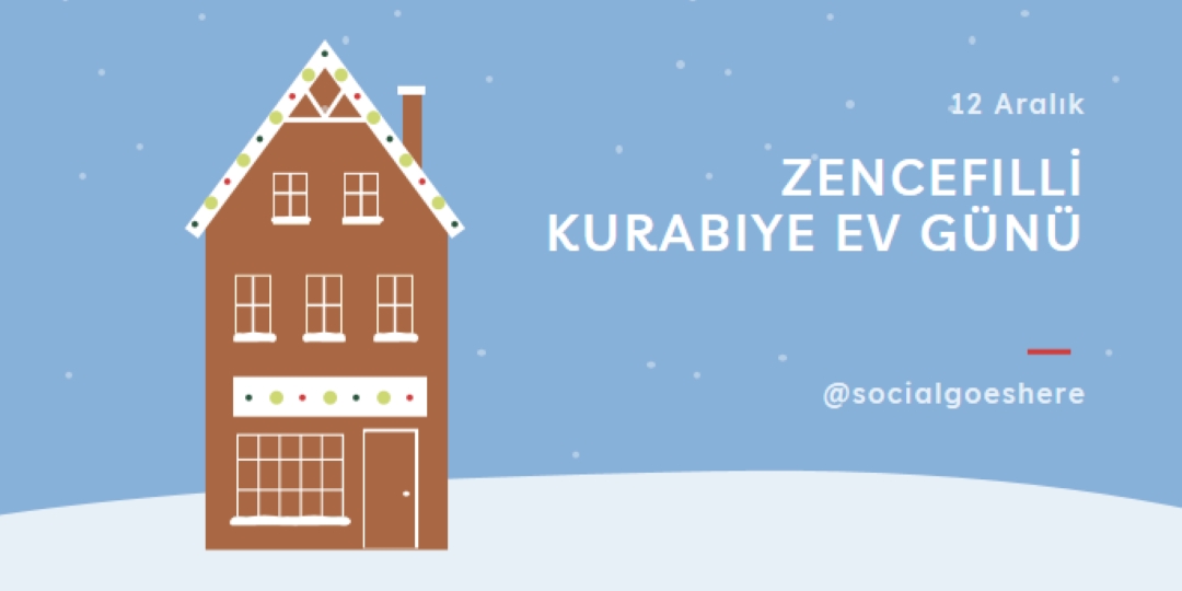 Zencefilli Kurabiye Evi Günü blue whimsical-color-block