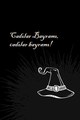 Cadılar Bayramı' dır. black whimsical-line