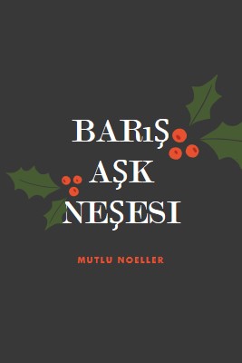 Barış, aşk, neşe gray modern-simple