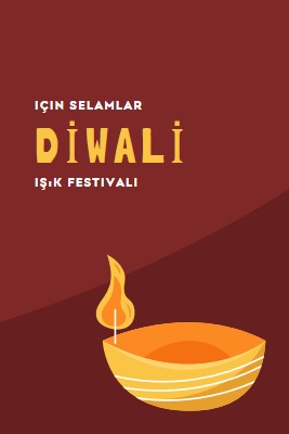 Diwali için selamlar red whimsical-color-block