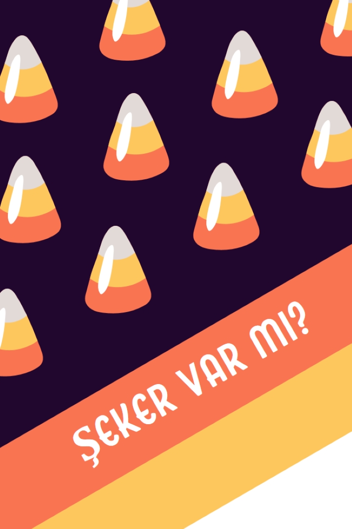 Cadılar Bayramı şeker mısırı orange whimsical-color-block