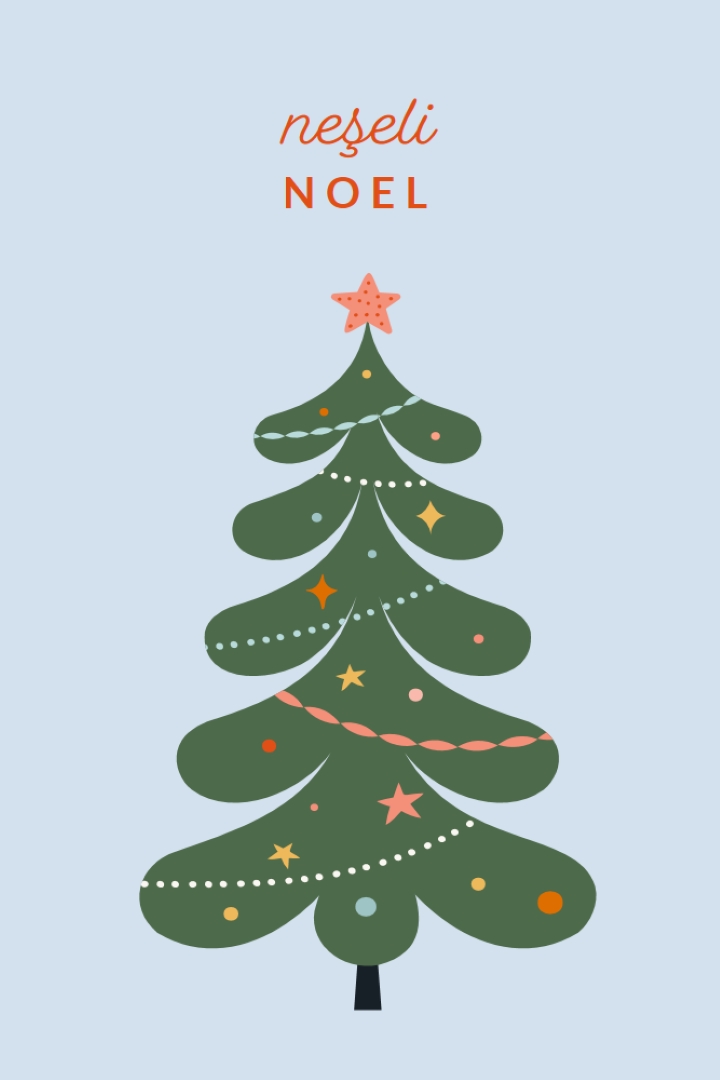 O Noel ağacı green whimsical-color-block