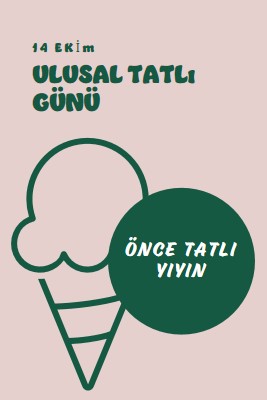 Ulusal Tatlı Günü pink vintage-retro