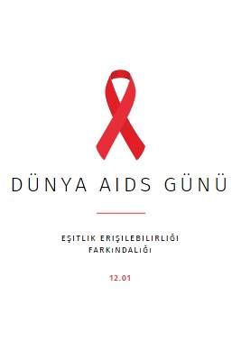 AIDS farkındalığını artırma white modern-simple