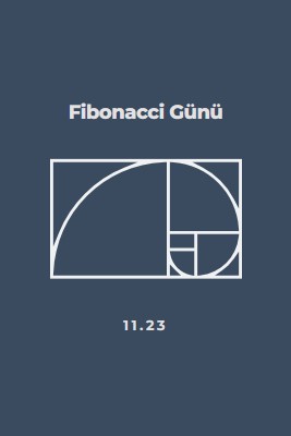 Fibonacci Günü blue modern-simple