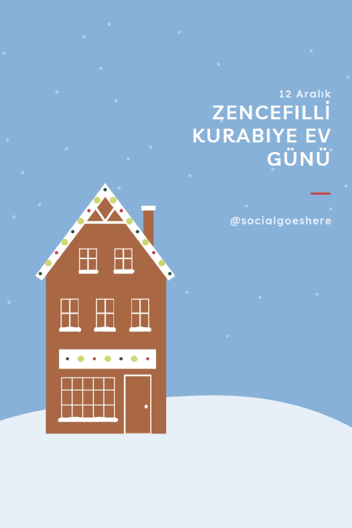 Zencefilli Kurabiye Evi Günü blue whimsical-color-block