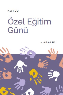 Özel eğitim gününü kutlama purple whimsical-color-block