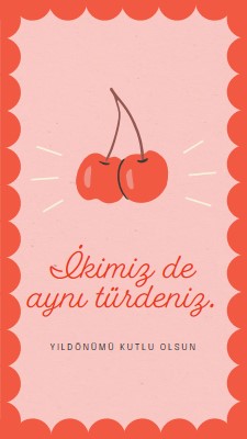 İkimiz de aynı türdeniz. red illustration,retro,playful