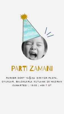 Parti zamanı white collage,cut-out,fun