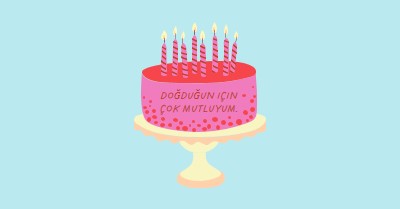 Doğduğuna sevindim pink cute,3d,minimal