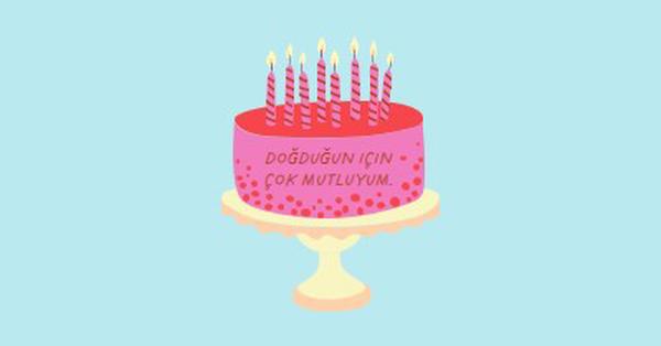 Doğduğuna sevindim pink cute,3d,minimal