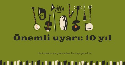 Büyük anlaşma uyarısı green retro,graphic,music