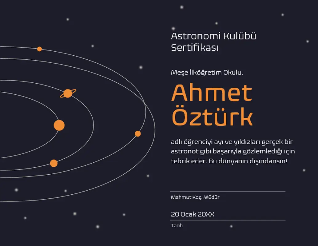 Öğrenci başarı sertifikaları whimsical color block