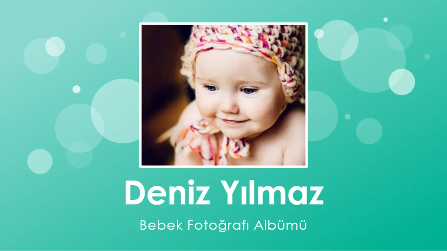 Bebeğin ilk yıl fotoğraf albümü