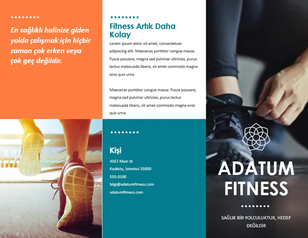 Fitness broşürü modern-color-block