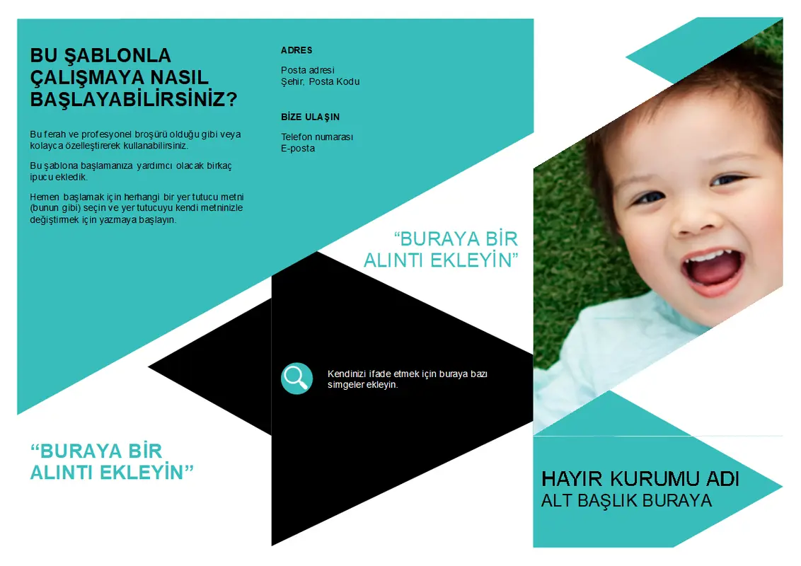 Kar amacı gütmeyen broşürü modern-geometric