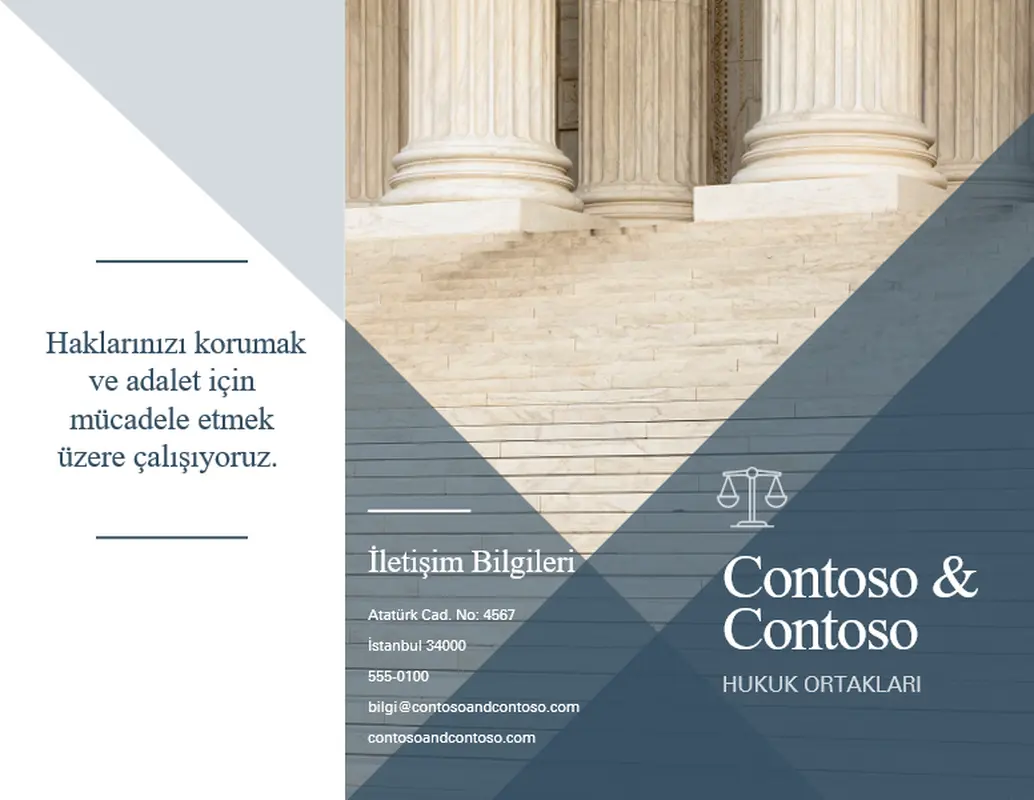 Üçe katlanan çapraz çizgili broşür modern-geometric