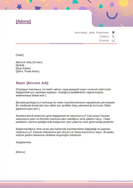 Eğlenceli antet modern-simple