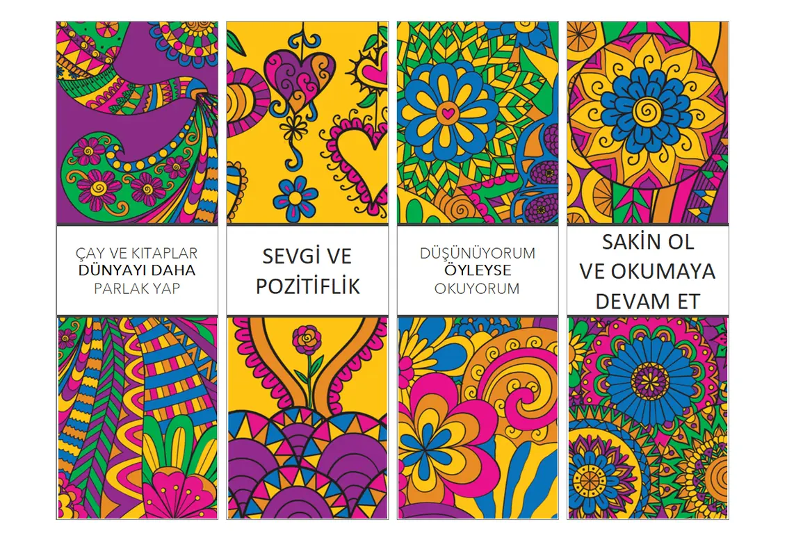 Yaratıcı kitap ayraçları organic boho