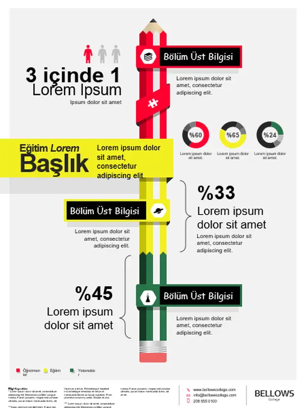Eğitim bilgi görseli posteri modern-bold