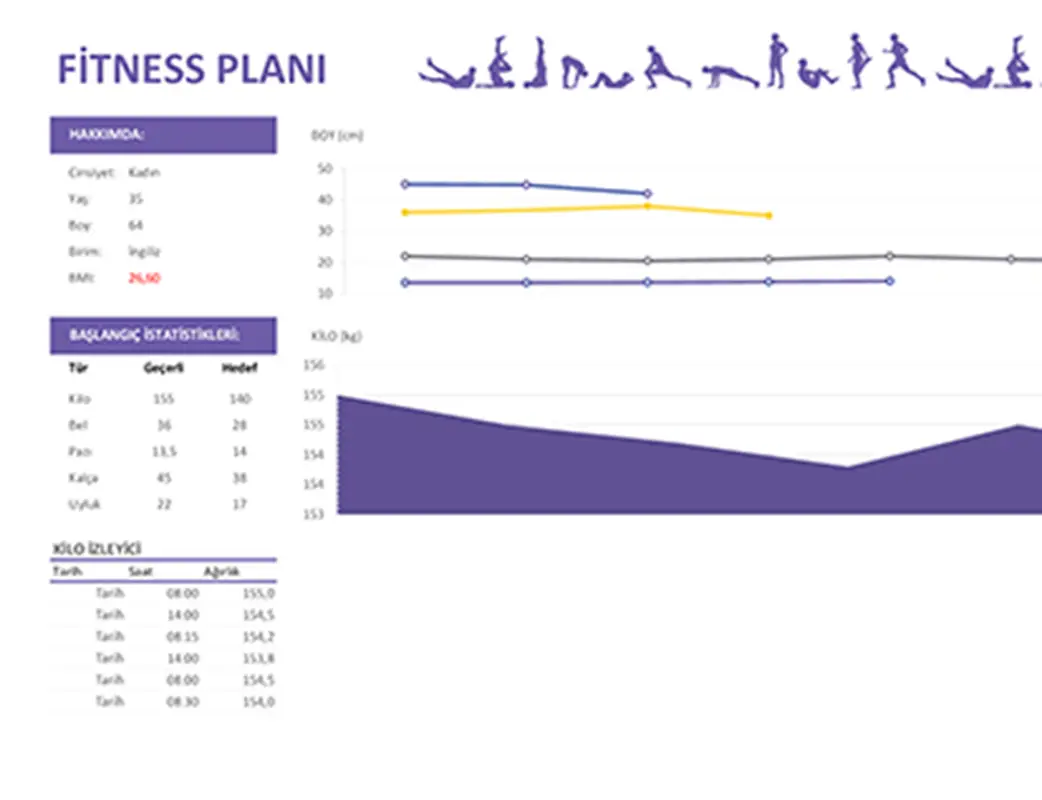 Fitness planı modern-simple
