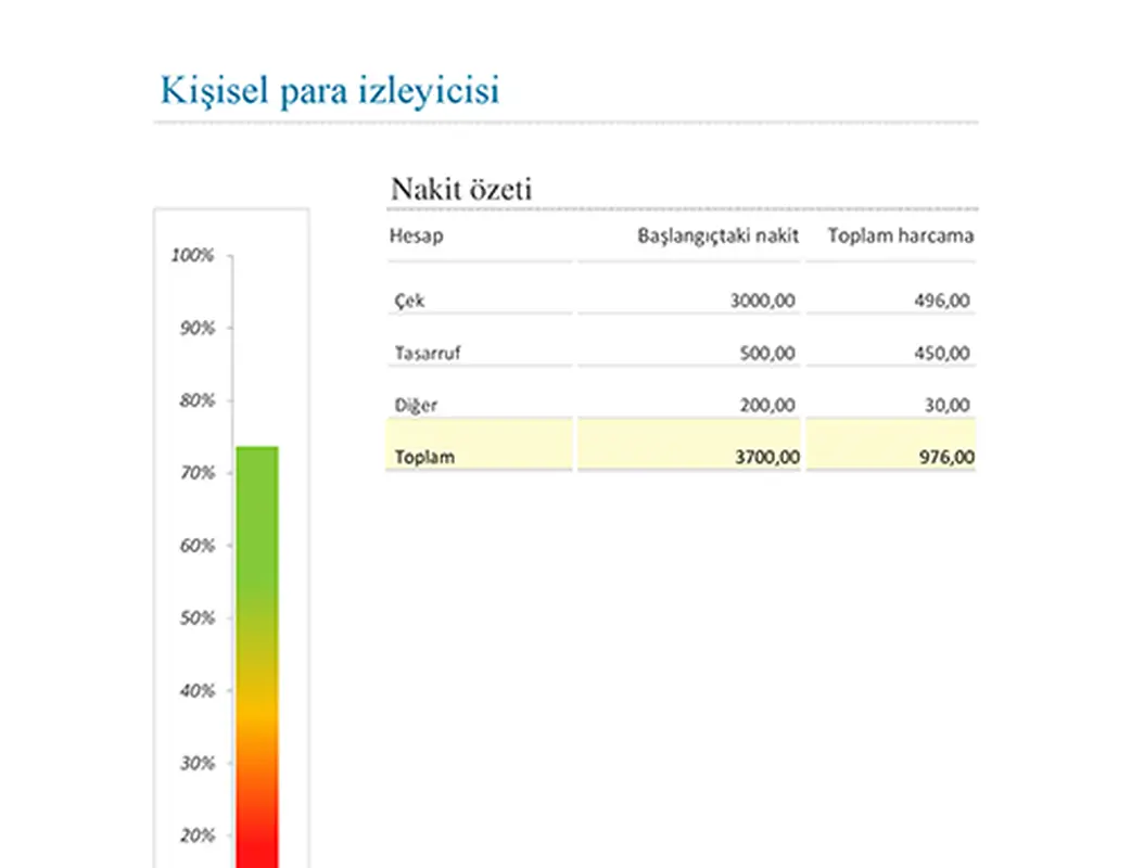 Kişisel para izleyicisi modern simple