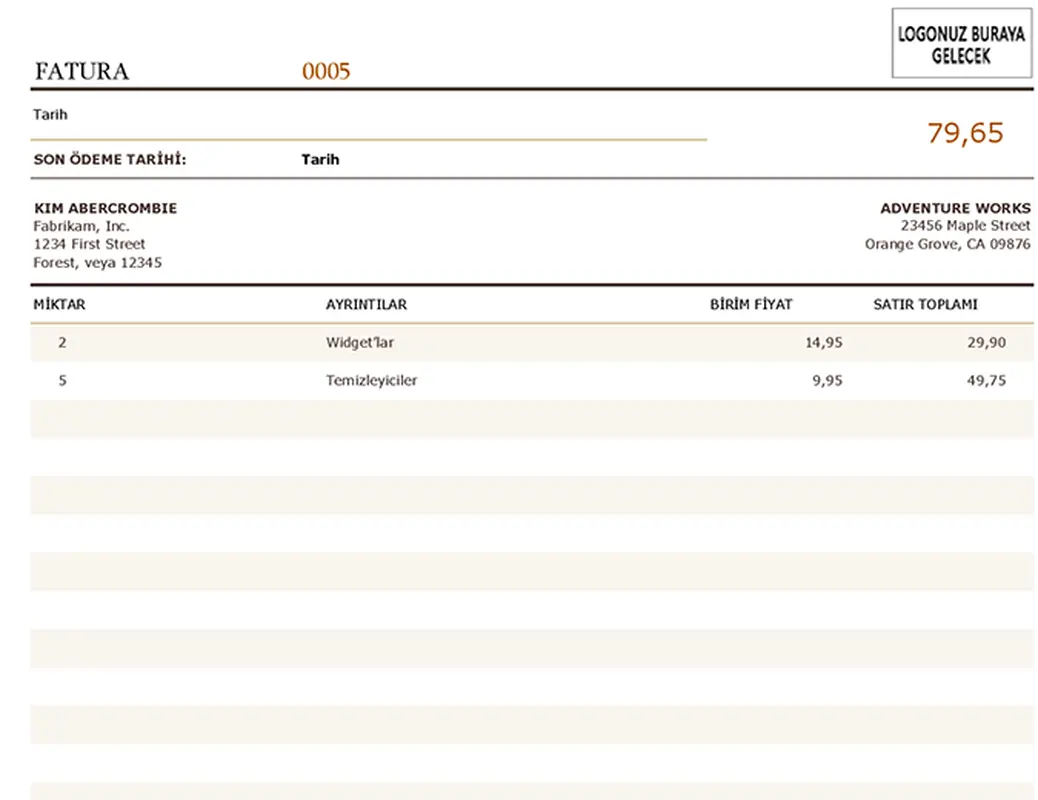 Fatura modern simple
