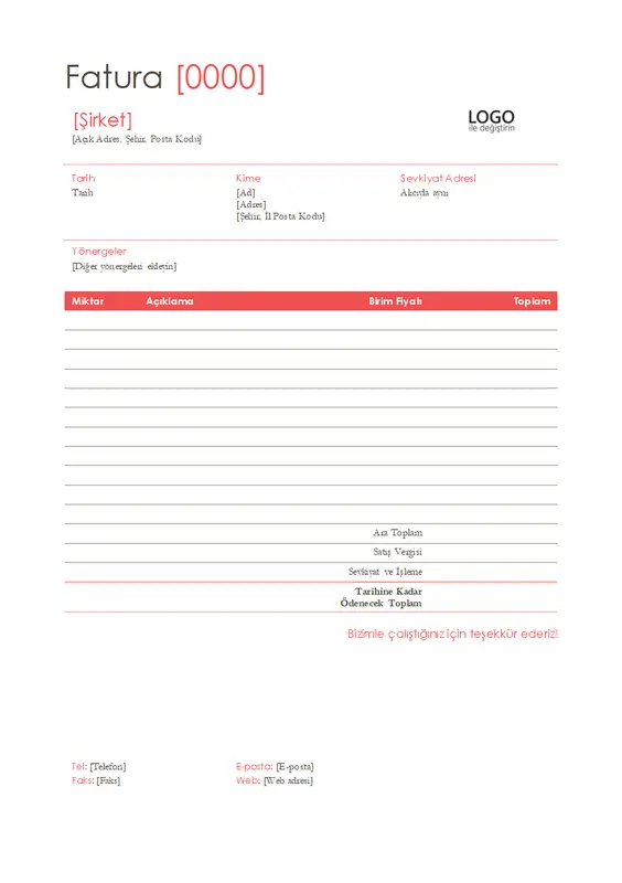 Fatura modern-simple