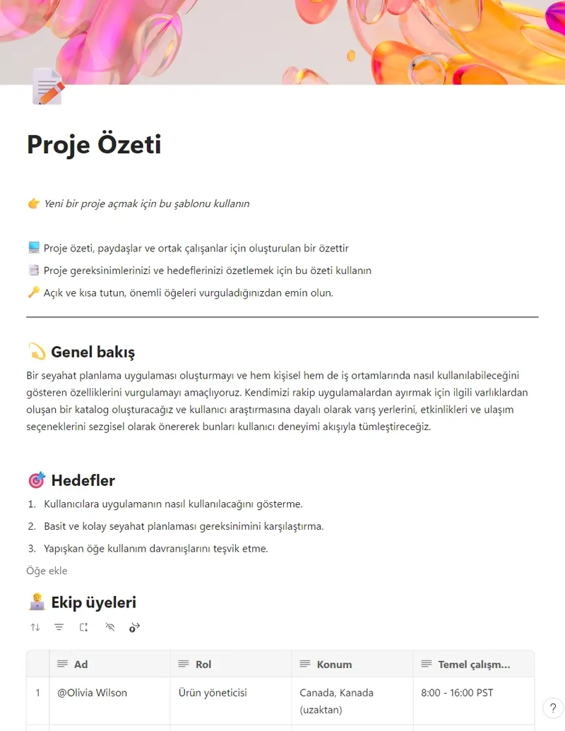 Proje Özeti