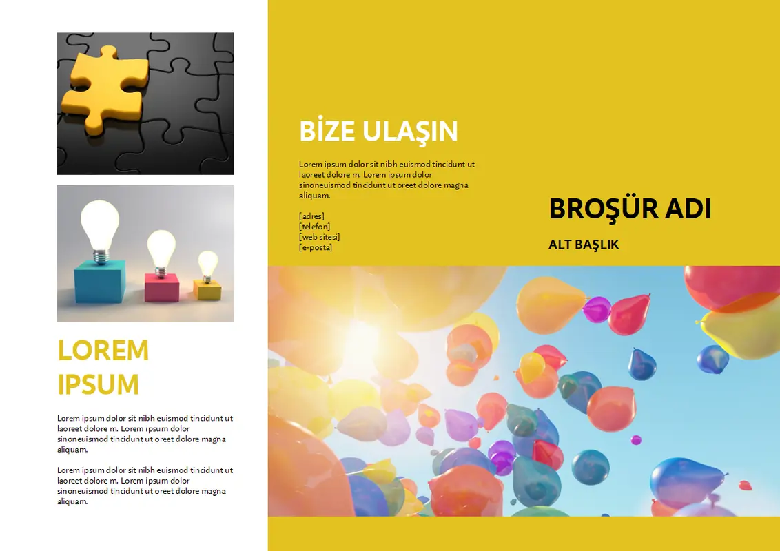 Sarı etkinlik broşürü modern-simple