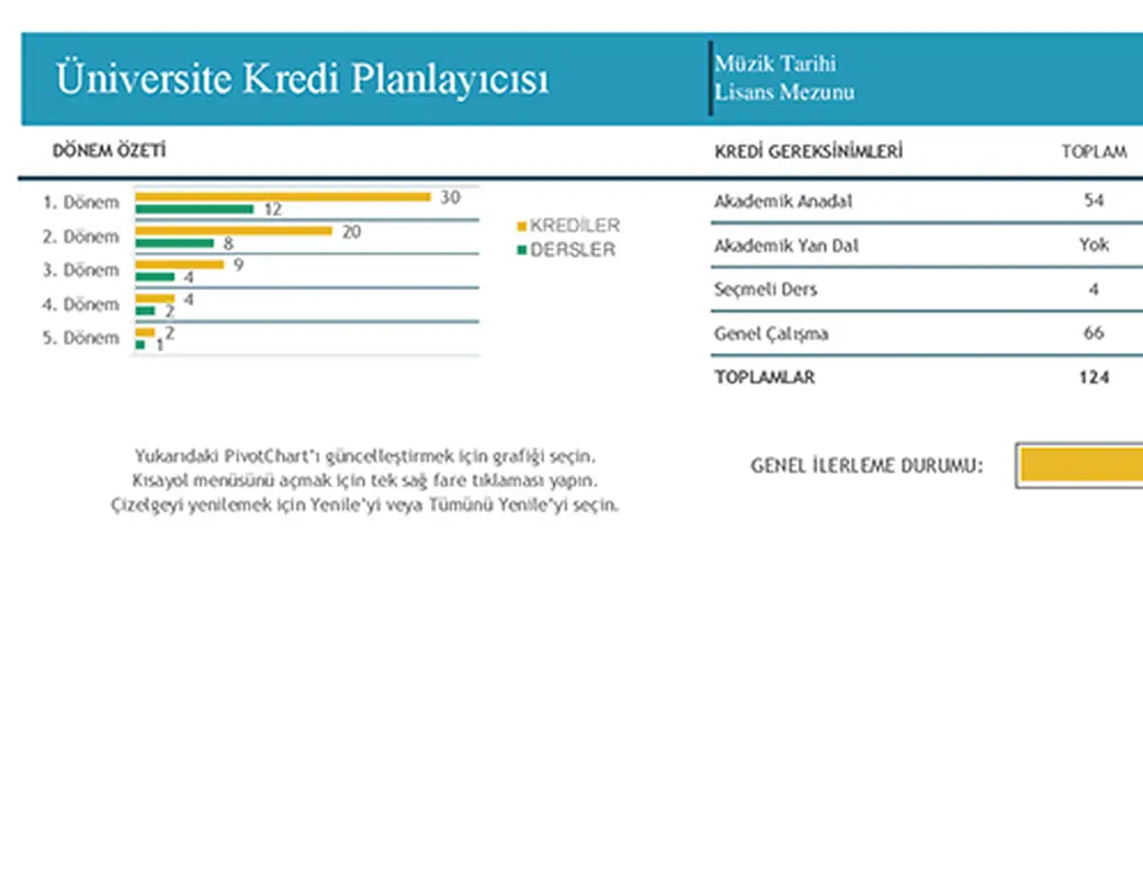 Üniversite kredi planlayıcısı modern-simple