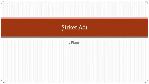 İş planı sunusu