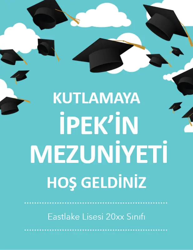 Mezuniyet partisi yazdırılabilir öğeleri