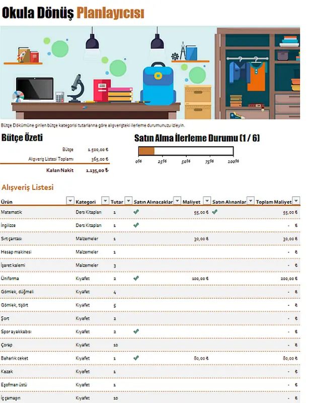 Okula Dönüş Planlayıcısı