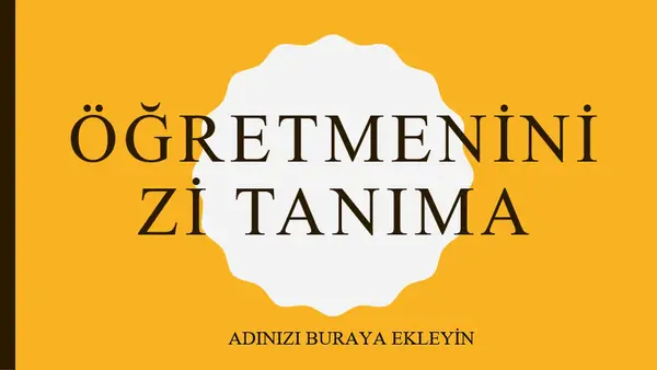 Öğretmeninizi tanıma modern color block