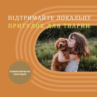 Помічник із притулку orange whimsical-color-block