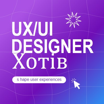 UI/UX designer wanted purple bold,playful,digital,grid,neon,gradient