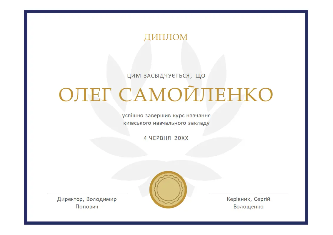 Диплом modern simple